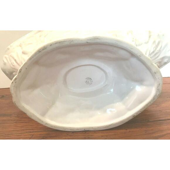 ELPA ALCOBACA Made in Portugal Ivory Large Centerpiece Vase Roman Theme - Picture 8 of 9